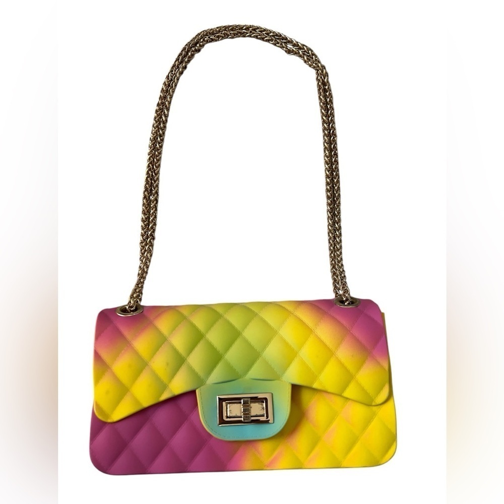Pre-owned Small 
Rainbow Jelly Purse, Colorful Shoulder Bags